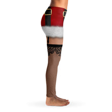 Load image into Gallery viewer, Holiday leggings, xmas leggings, naughty leggings, ugly xmas leggings