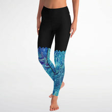 Load image into Gallery viewer, Leggings Solids "Blue Planet" Custom Printed Leggings