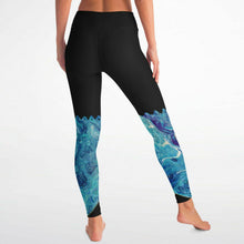 Load image into Gallery viewer, Leggings Solids "Blue Planet" Custom Printed Leggings