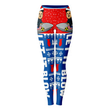 Load image into Gallery viewer, Holiday leggings, xmas leggings, naughty leggings, ugly xmas leggings