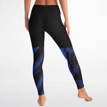 Load image into Gallery viewer, Leggings Solids "Black and Blue" Custom Printed Leggings