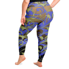 Load image into Gallery viewer, Curve Design "Swirly A" Custom Print Leggings