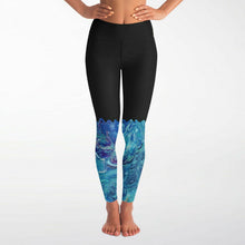 Load image into Gallery viewer, Leggings Solids "Blue Planet" Custom Printed Leggings