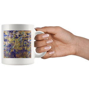 Mug "Blue & Gold Splash" Custom Printed Mug