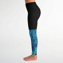 Load image into Gallery viewer, Leggings Solids "Blue Planet" Custom Printed Leggings
