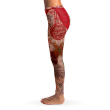 Load image into Gallery viewer, Holiday leggings, xmas leggings, naughty leggings, ugly xmas leggings