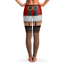 Load image into Gallery viewer, Holiday leggings, xmas leggings, naughty leggings, ugly xmas leggings