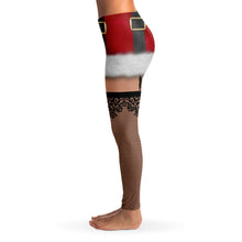 Load image into Gallery viewer, Holiday leggings, xmas leggings, naughty leggings, ugly xmas leggings