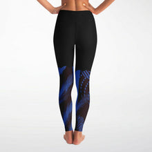 Load image into Gallery viewer, Leggings Solids "Black and Blue" Custom Printed Leggings