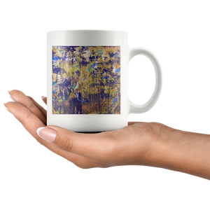 Mug "Blue & Gold Splash" Custom Printed Mug