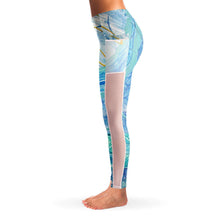 Load image into Gallery viewer, Leggings Pockets  &quot;Summer Waves&quot; Custom Printed Leggings
