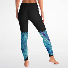 Load image into Gallery viewer, Leggings Solids &quot;Blue Planet&quot; Custom Printed Leggings
