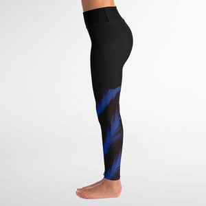 Leggings Solids "Black and Blue" Custom Printed Leggings