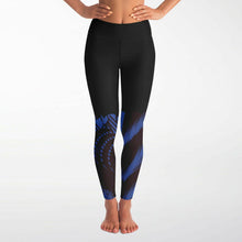 Load image into Gallery viewer, Leggings Solids &quot;Black and Blue&quot; Custom Printed Leggings
