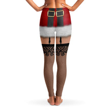 Load image into Gallery viewer, Holiday leggings, xmas leggings, naughty leggings, ugly xmas leggings
